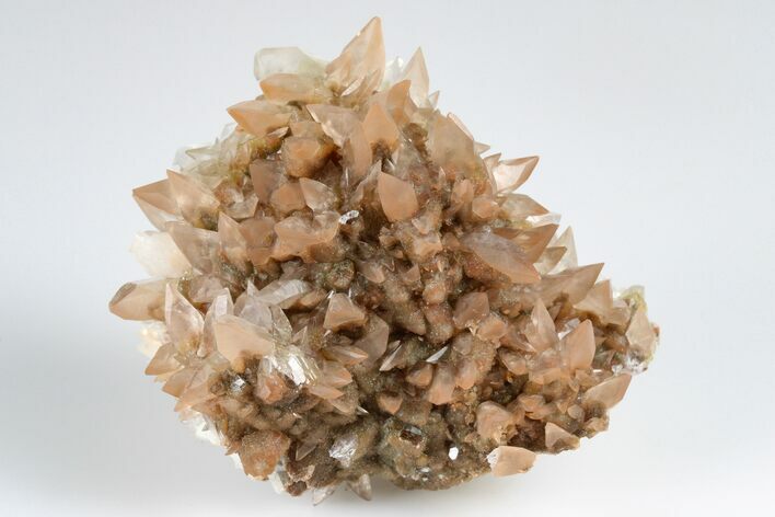 Calcite Crystal Cluster with Hematite - Fluorescent! #179937